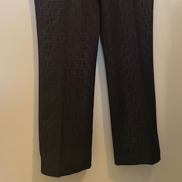 Fendi Black Logo Trousers Slacks Pants - Picture 6 of 7